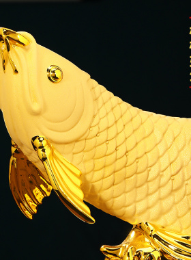 财富金龙鱼摆件招财客厅办公室酒C柜前台装饰品公司乔迁开业礼物