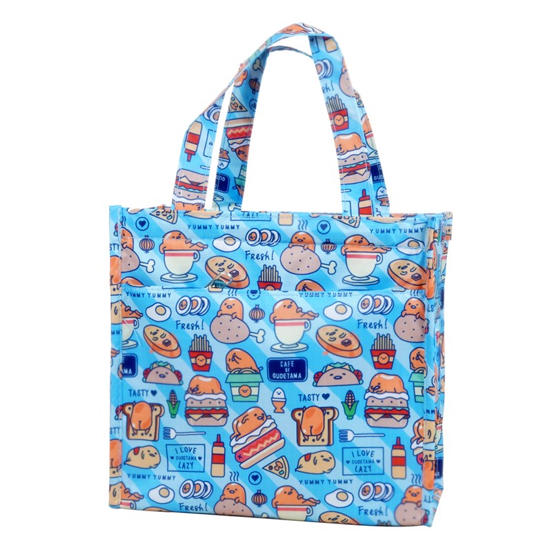 轻便防水保温饭盒袋加厚铝箔方形玻璃饭盒手O提袋拉链大容量卡通