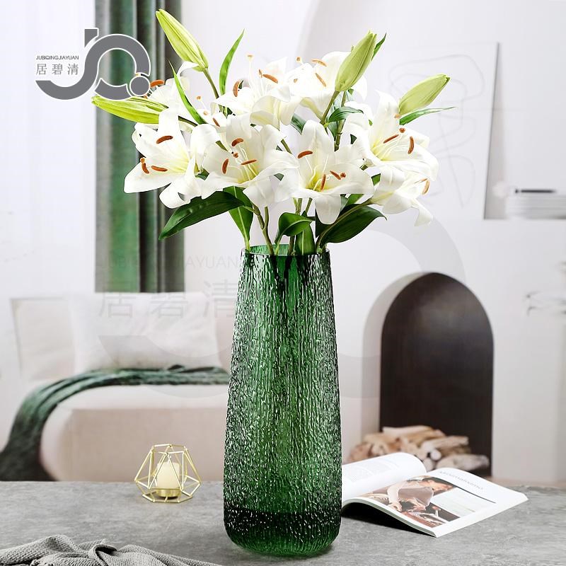 特大号花瓶玻璃水j培龙柳富贵竹雪柳插花玫瑰百合40厘米50厘米百