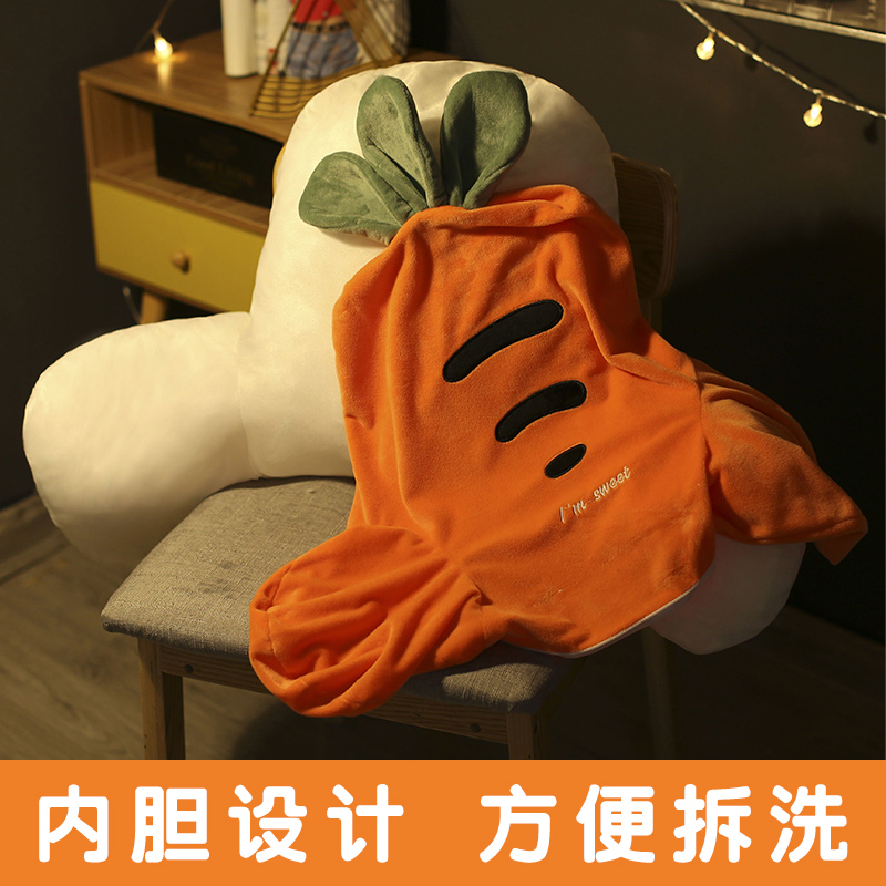 抱枕被子两用办公室n护腰靠垫靠枕枕头毯子二合一午睡神器孕妇靠