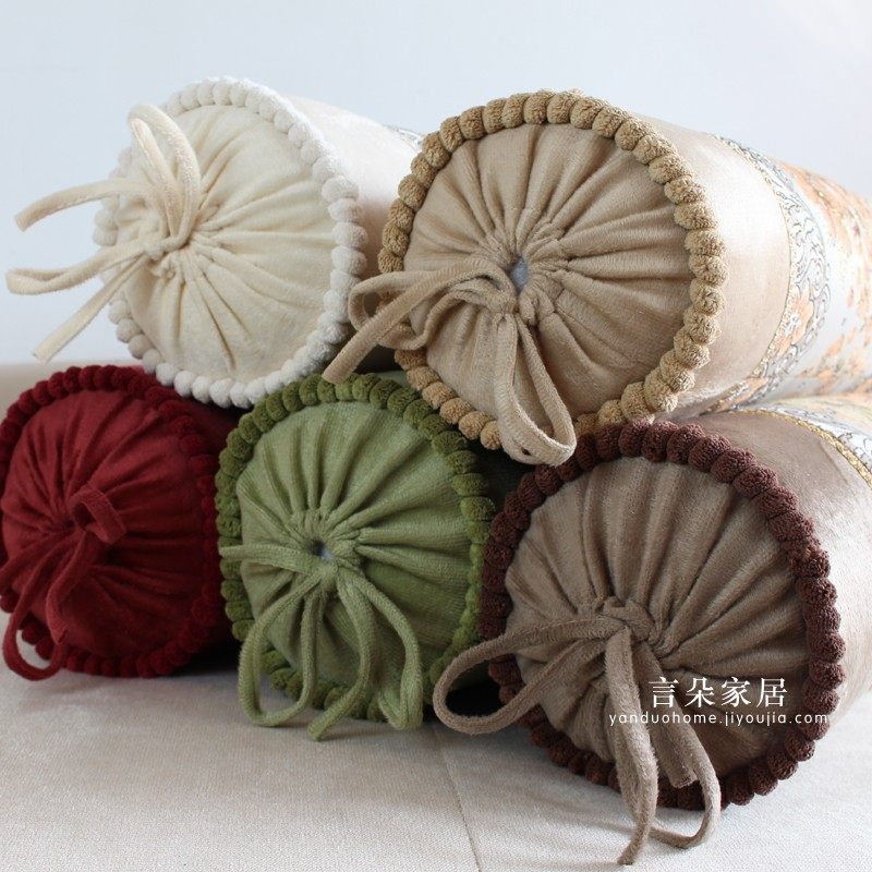 欧式沙发糖果抱枕奢m华靠垫靠枕圆柱枕糖果枕枕套圆形枕头套长抱