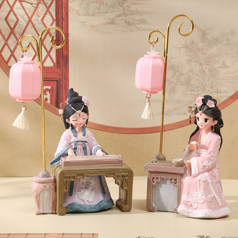 古风汉服少女小摆件宫廷公主女孩B人偶娃娃桌面装饰送闺蜜生日礼