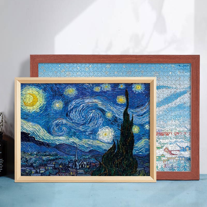 拼图相框1000片70x50x75平图画z框300片500块2000片a3拼图装裱框