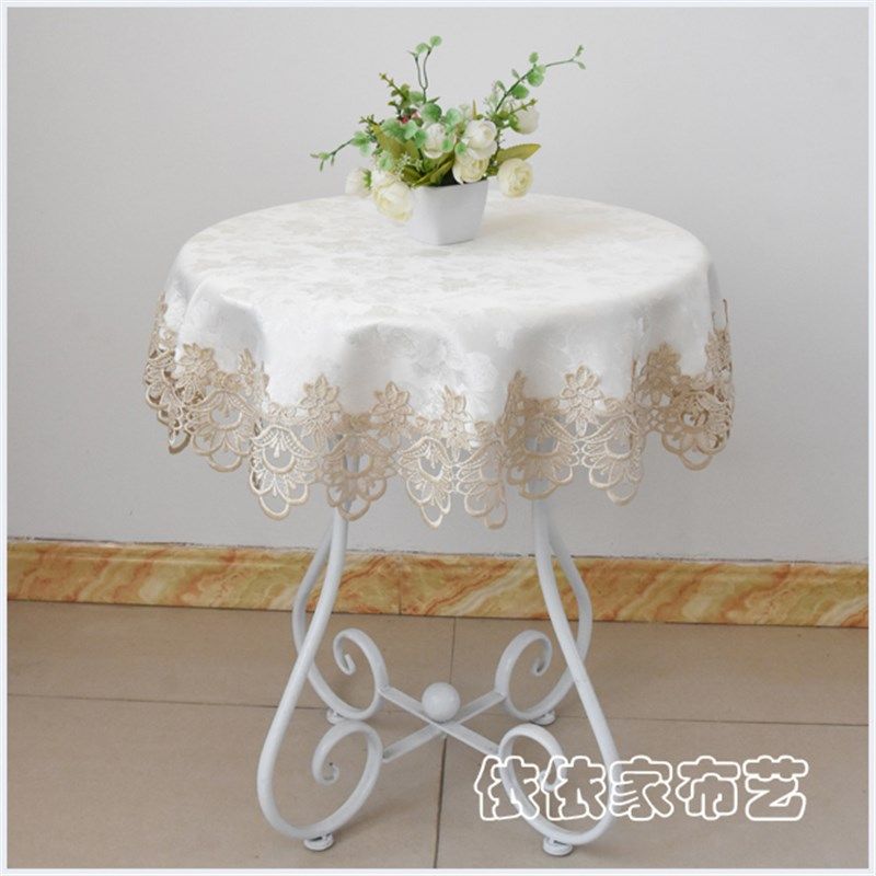 欧式田园蕾丝镂i空餐桌布艺家用圆形桌垫小圆桌台布盖巾家用大圆,居家布艺,桌布,淘宝优惠券,粉丝福利购,淘宝优惠卷