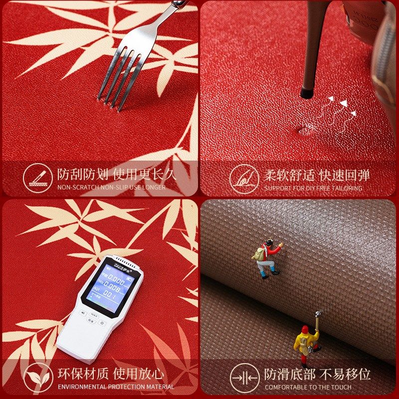 九鱼入户门地垫耐脏免洗pvc进门口家用玄关O防滑脚垫红色地毯定制