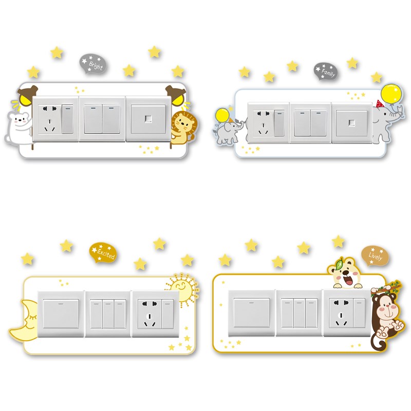 开关贴保护套立体亚克力创意定制遮挡装饰防O脏遮丑遮洞插座边框