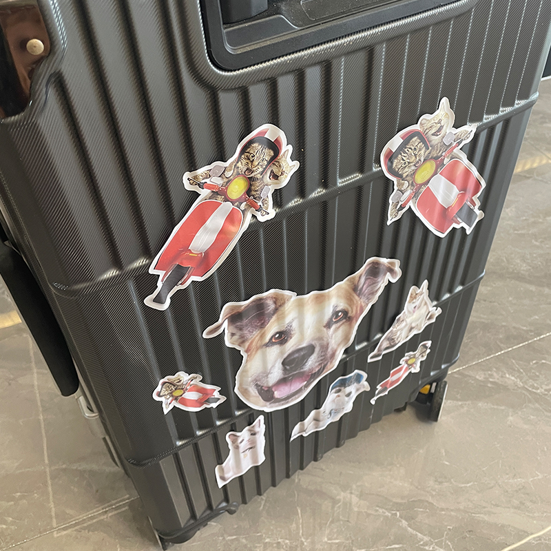 DIY 狗狗 猫咪 贴画装饰y个性定制 爱犬防水宠物行李箱贴纸定制