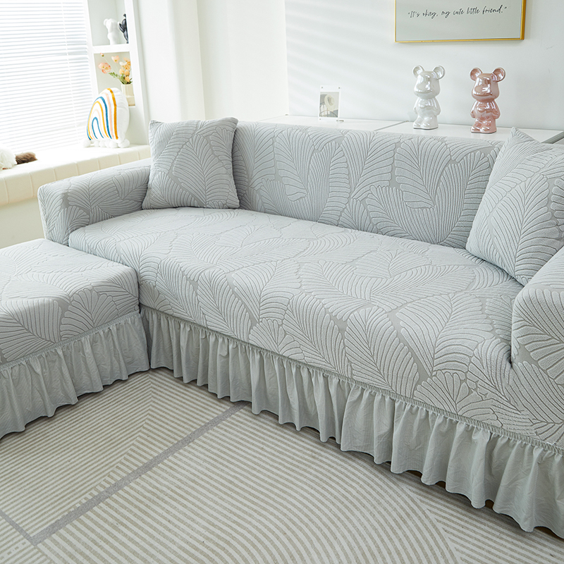 直排裙摆脚踏一体式沙o发套罩全包万能套弹力通用垫四季套沙发老