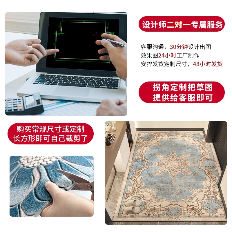 地垫入户门垫入h门门口地毯高级进门2024新款脚垫可裁剪耐脏玄关