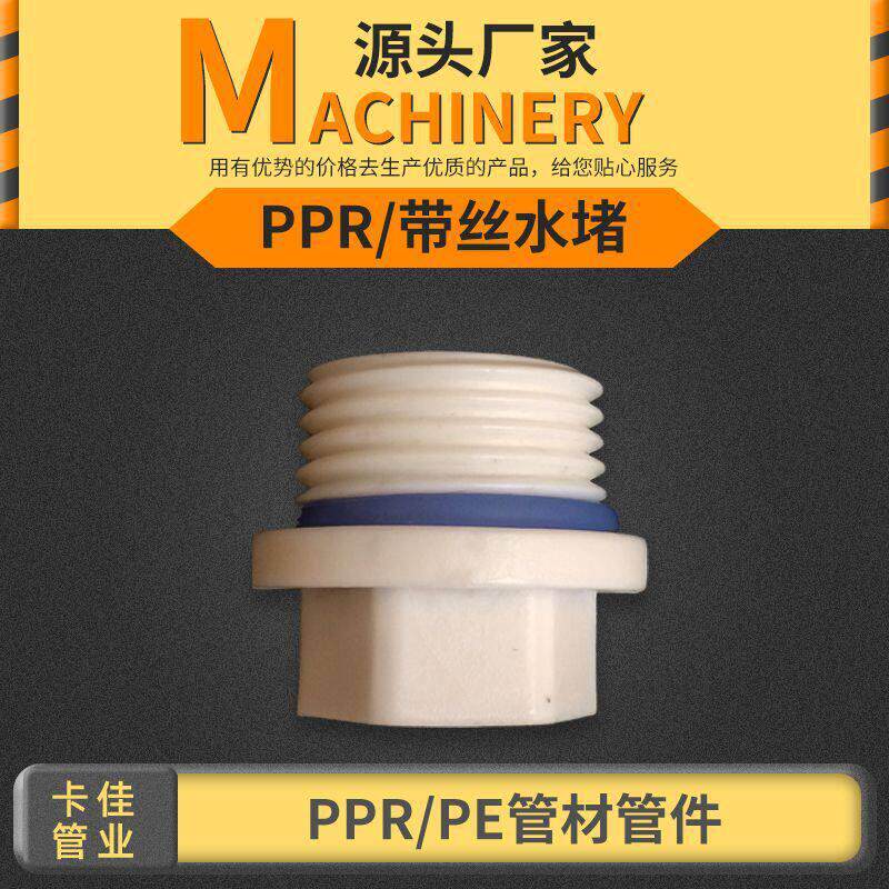 PPR4分内丝堵头6分1寸外丝快堵手拧免生料带胶圈管堵头闷头水管塞