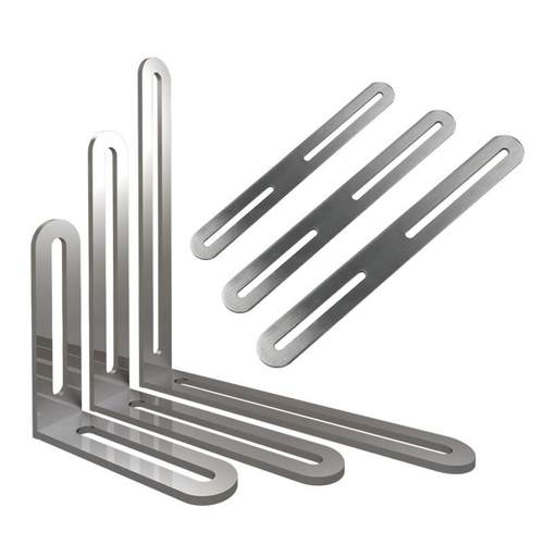 不锈钢角码调节长孔双头活动90度直角固定器连接件L型支架角铁