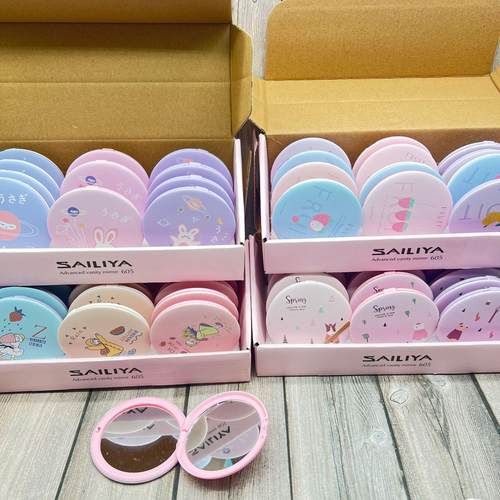 双面镜子 便携迷你随身小镜子小化妆镜子 爱卡通小礼品镜子圆形镜