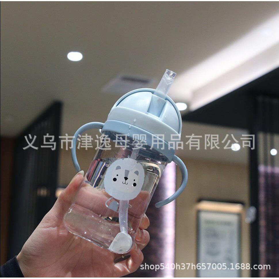 儿童水杯喝水杯学饮杯吸管杯婴儿夏季防呛外出带手柄杯子水壶