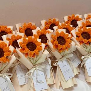 高级感手工编织diy向日葵小花束扭扭棒生日送闺蜜长辈母亲节礼物