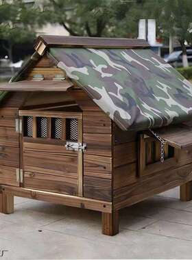 防猫屋宠物用品室窝内狗房子GDL户外实木雨屋室外狗防晒猫宠物窝