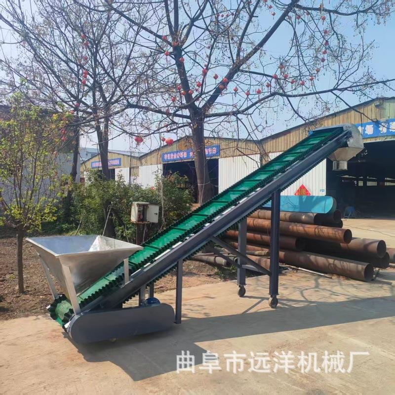 履移动食式皮带输送机装卸粮物料爬坡传送BBB机料带移动皮带扒机