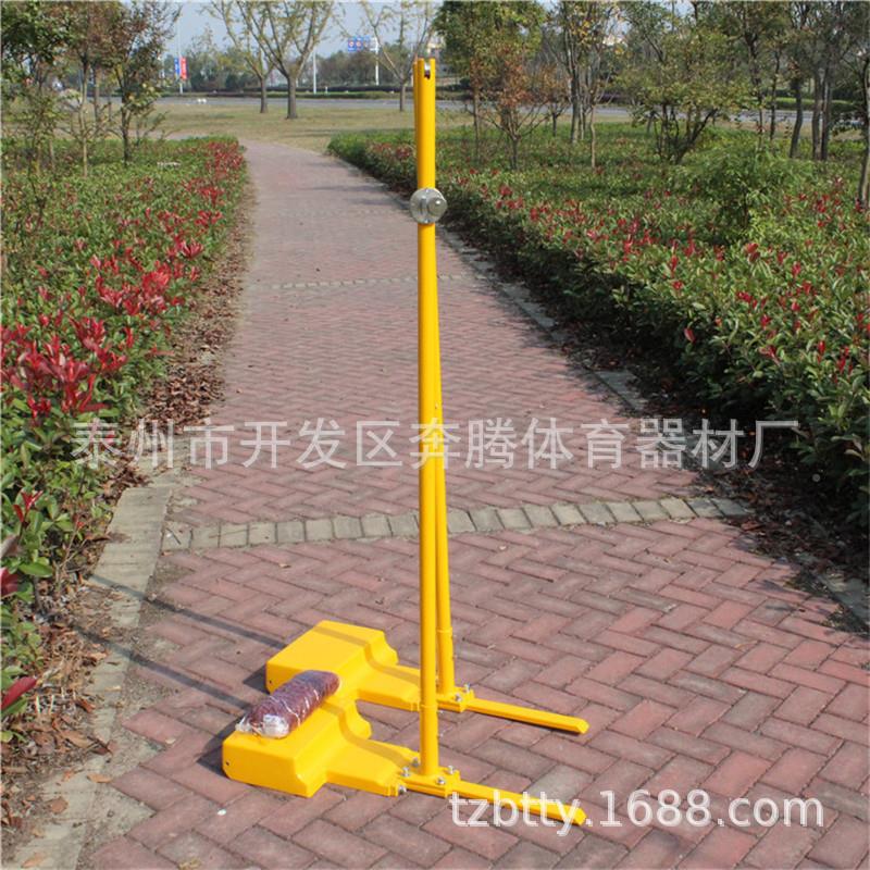 移动式球铸铁-1新馆全铸款铁羽毛球架羽毛球柱比赛休闲室内外用送