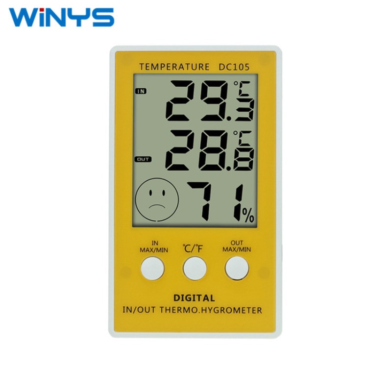 电子温湿度计 室内外数字温湿度计 多功能大屏显示温湿度表 DC105