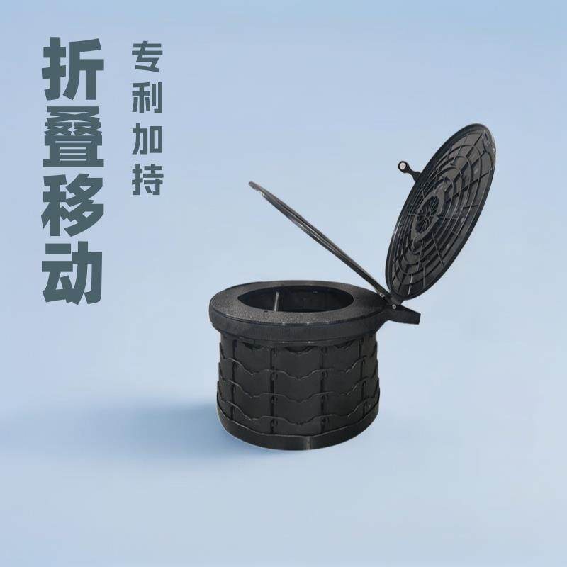 折叠移动马桶工厂多功能户外露营垃圾桶便携式折叠凳野营便携收纳