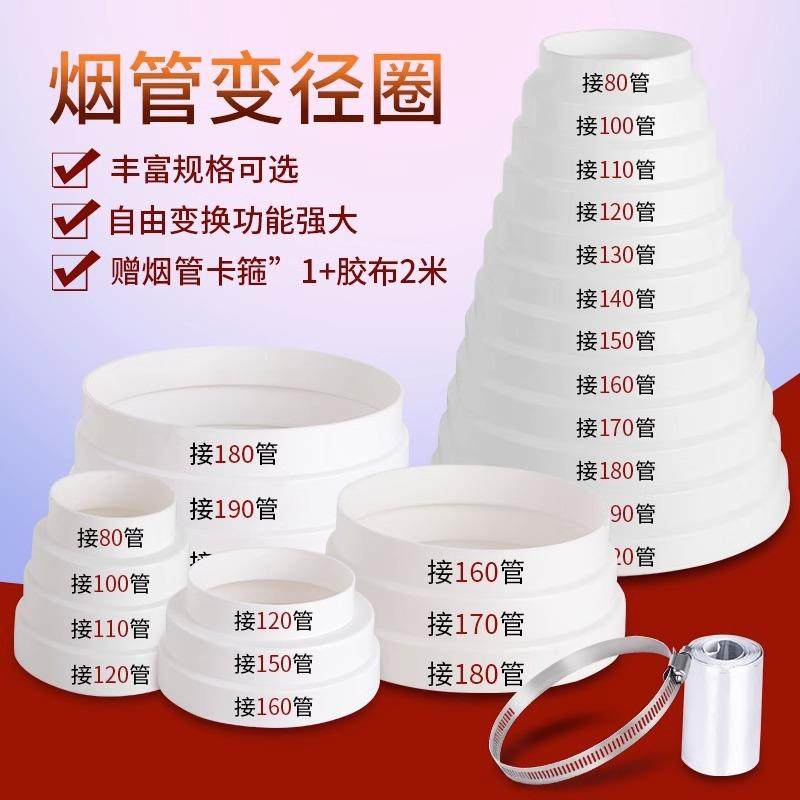 抽油烟机排烟管变径圈排风管大小转换接头厨房烟道管止逆阀变径器