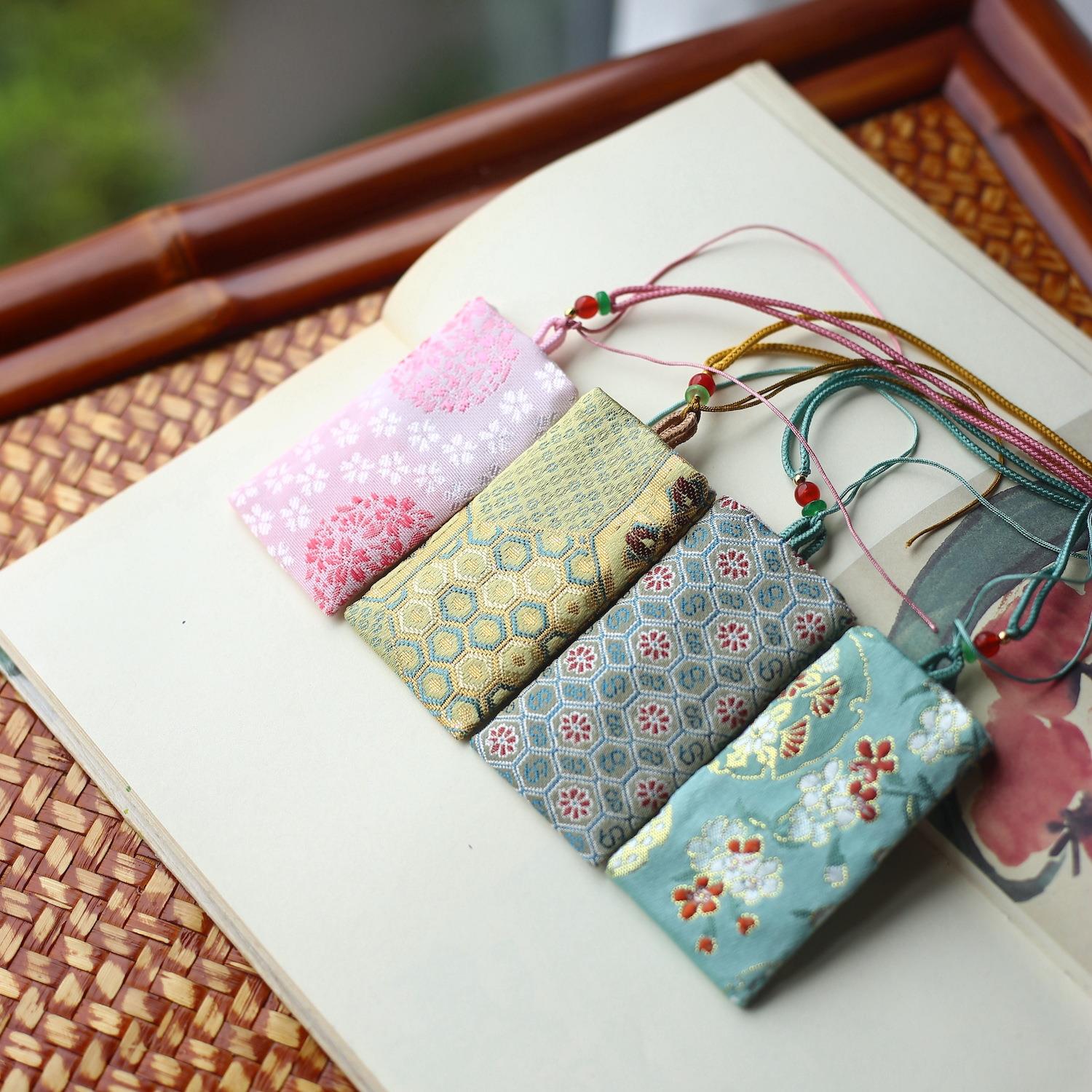 20色织锦锻礼品香囊袋古风吊坠项链香片空袋随身平安符福袋收纳包