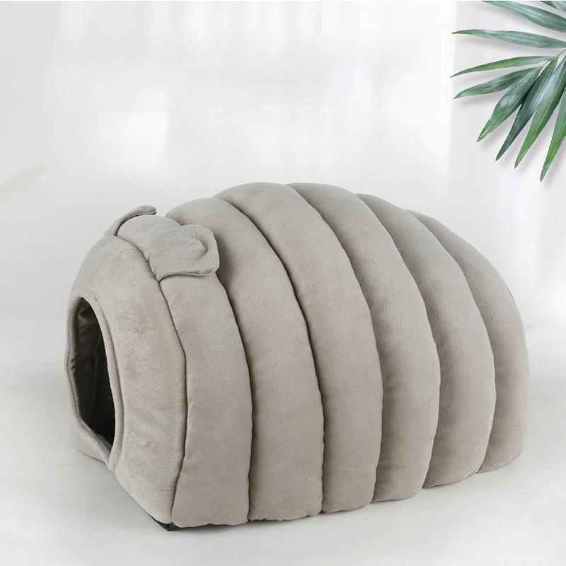 四季通用保暖窝半封闭全可洗猫窝内垫可洗狗窝亚马逊宠物用品