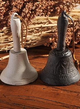 铸铁手工手摇铃铛 美式乡村LOFT铁艺铃 装饰摆件宏厚音量大质感