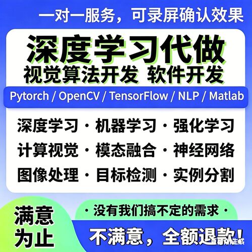 深度学习视觉CV指导python项目指导CV算法技术支持项目开发代做