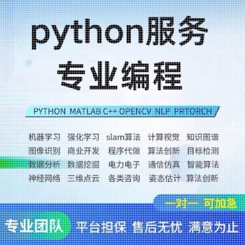 python编程深度学习机器学习算法代做项目创新指导跑通代码复现