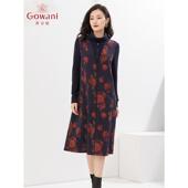 乔万尼2025春装 重磅绵羊毛 连衣裙假两件复古高级感EI4E501601