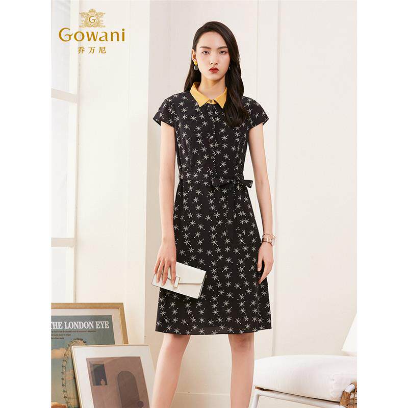 乔万尼女装新品2025夏季真丝连衣裙