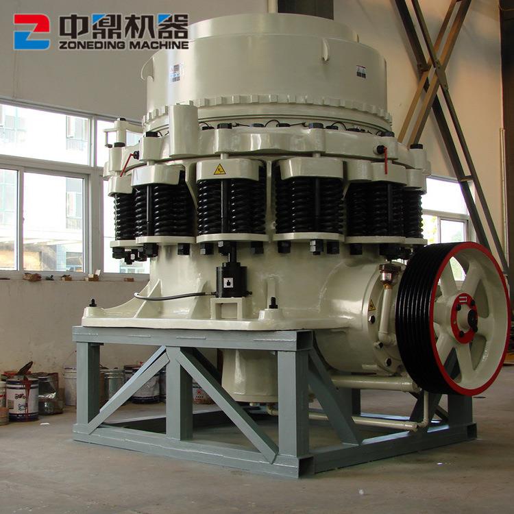 石灰石液压圆锥破碎机细碎圆锥破建筑垃圾破碎复合弹簧时产100吨