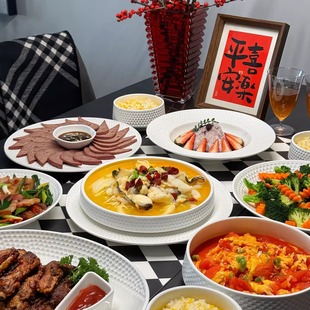 碗盘餐具套装乔迁新居蒸蛋碗盘日式深盘子碗套装组合家用菜盘饭碗