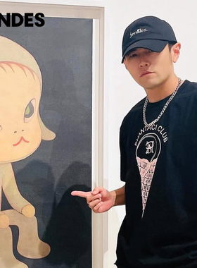 JENDES 【周杰伦同款】 oldschool 刺绣棒球帽宽檐显脸小鸭舌帽子