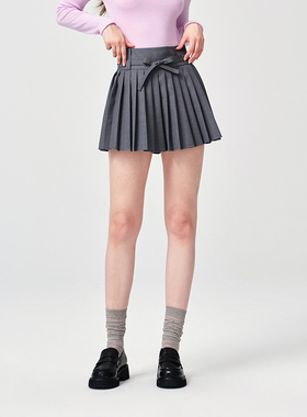 JENDES甄选澳洲精纺羊毛半身裙气质修身百褶A字短裙