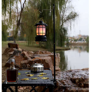 步林Guideseries铝合金户外灯架灯挂露营照明折叠桌边灯架