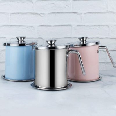 304不锈钢油壶 大容量过滤油渣猪油储油 厨房家用防漏油