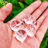 透明珠子4mm6mm8mm10mm12mm14mm16串珠穿孔白色琉璃珠玻璃珠