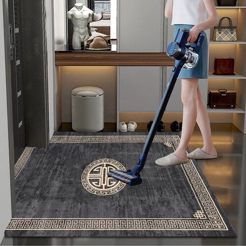 地垫入户门垫新中式家用门口脚垫高D级灰喜庆进户门地毯玄关垫耐