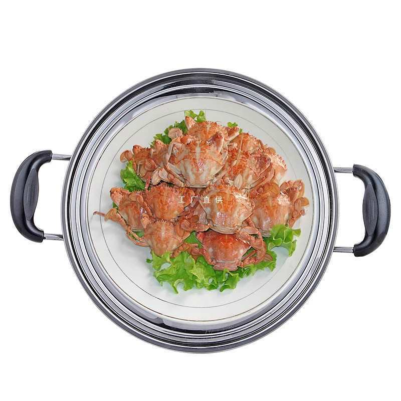 超特厚不锈钢2层大蒸锅双蓖双层锅多用闷罐锅28-40cm大小