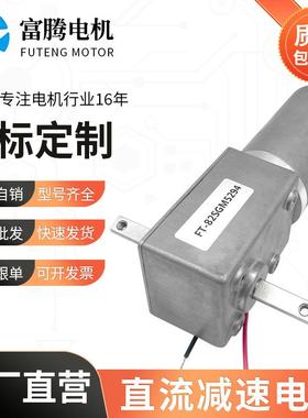 FT-82SGM5294双出轴蜗轮蜗杆马达自锁售货机齿轮微型直流电机