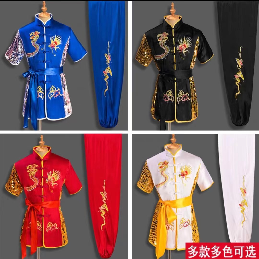 武术服功夫中国风武术表演服表演服男女武馆团队训练功服比赛服装