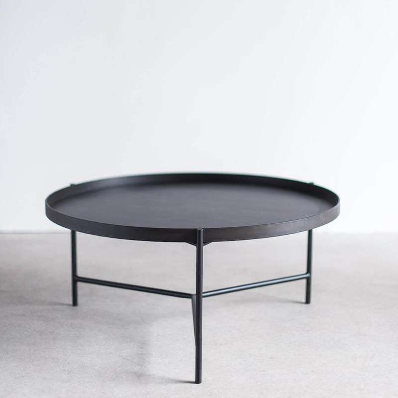 客厅沙发边几角几圆形茶几小户型现代简约圆桌子北欧极简铁艺圆桌