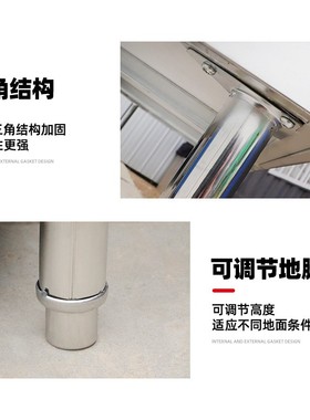 商用台不锈双层工作台切菜桌两层钢荷拆装工作桌IJM打加厚操作台