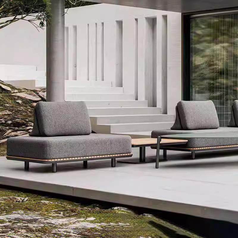 外沙发别墅具现代庭院转角沙发约阳台户露天藤椅柚976木沙发家简