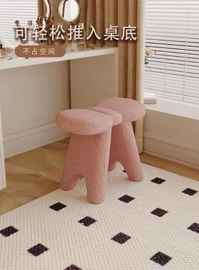 凳代蝴蝶结KGG网红凳子卧化妆凳现梳妆梳妆台椅子白色室现代简约