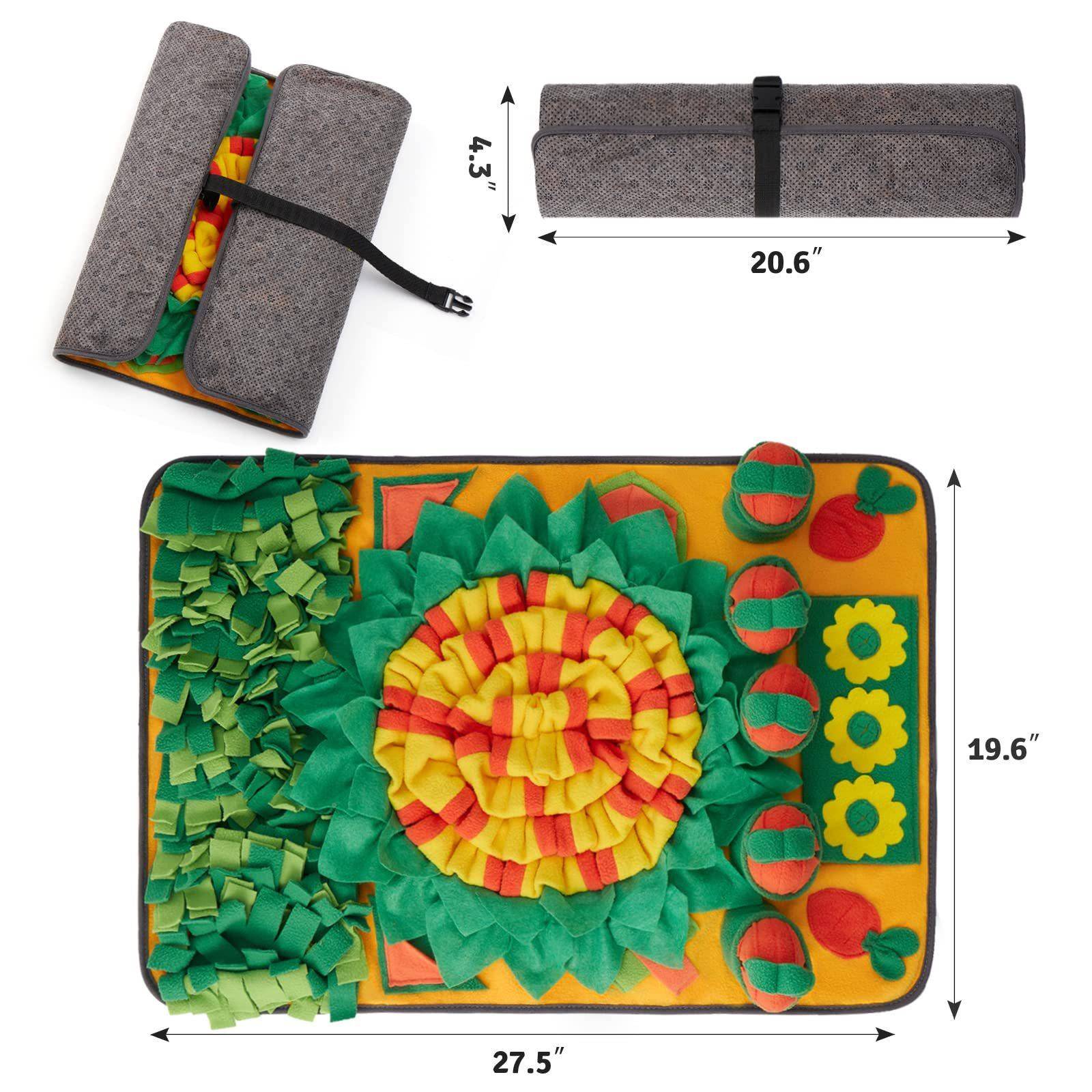 亚马新kua毯n009拔萝卜款宠物逊嗅闻垫狗狗训练垫闻垫嗅慢食觅食