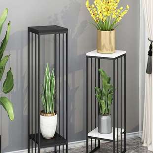 花架铁艺客架厅阳台置物架落地AQX室内装摆件式托支架花饰盆放置