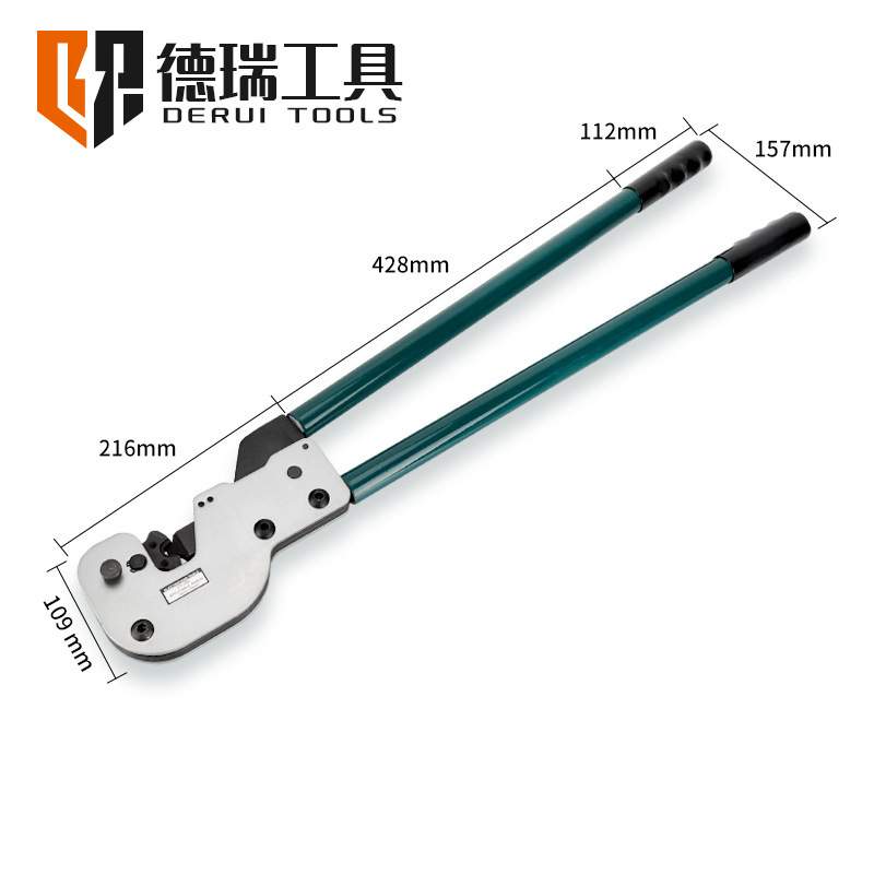 德瑞工具CT-150 多功能裸端子专用压线钳 大型Y.O端子压著钳
