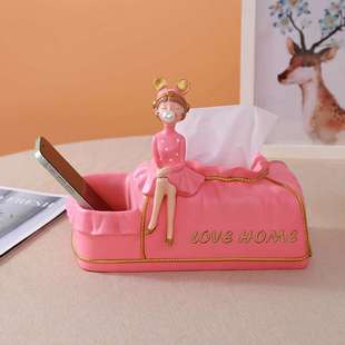 装饰品客餐626厅卷纸架多收桌纳高档功能家用餐桌创意摆件茶几纸